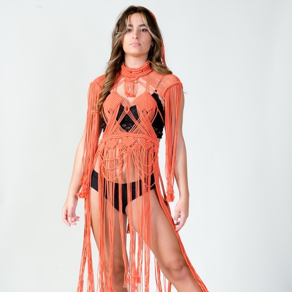 Handmade Macrame Crochet Dress - Picture 5 of 16